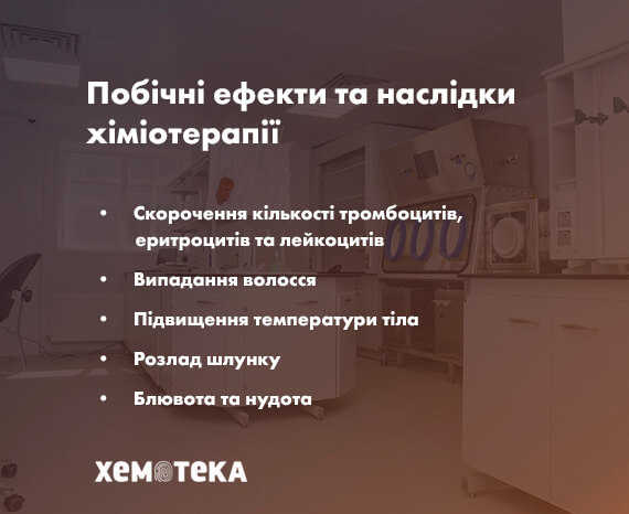побічні ефекти хіміотерапії побічні ефекти хіміотерапії