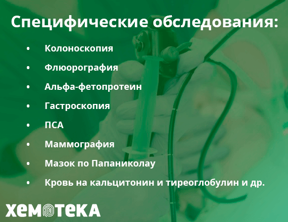 Специфические анализы Специфические анализы
